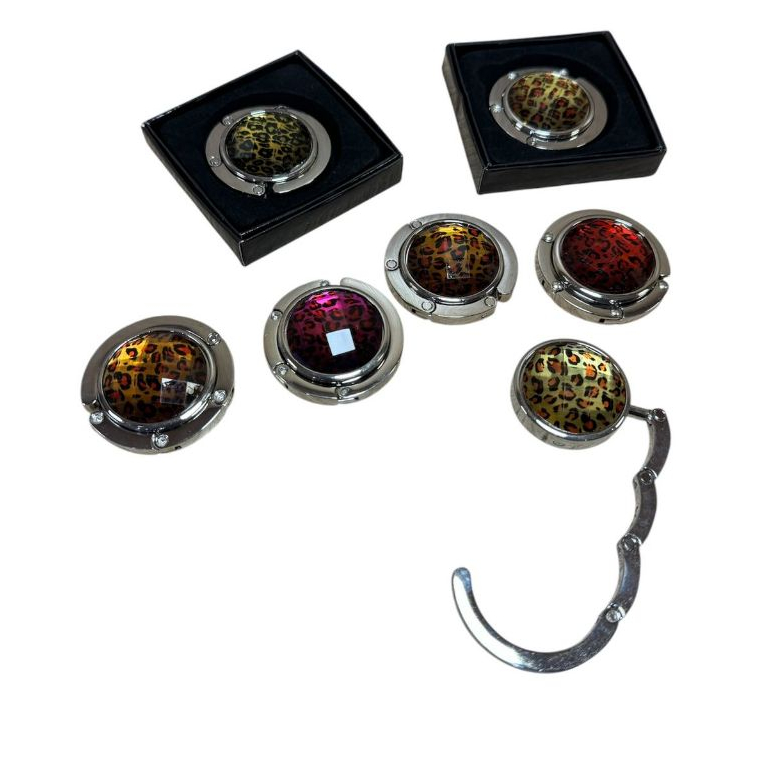 Kit Com 1/3/5 Gancho Suporte Porta Bolsa De Mesa Dobrável Portátil Onça