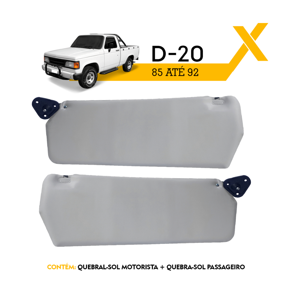 Par Quebra Sol - D-20 - Escolha a Cor - Preto ou Gelo