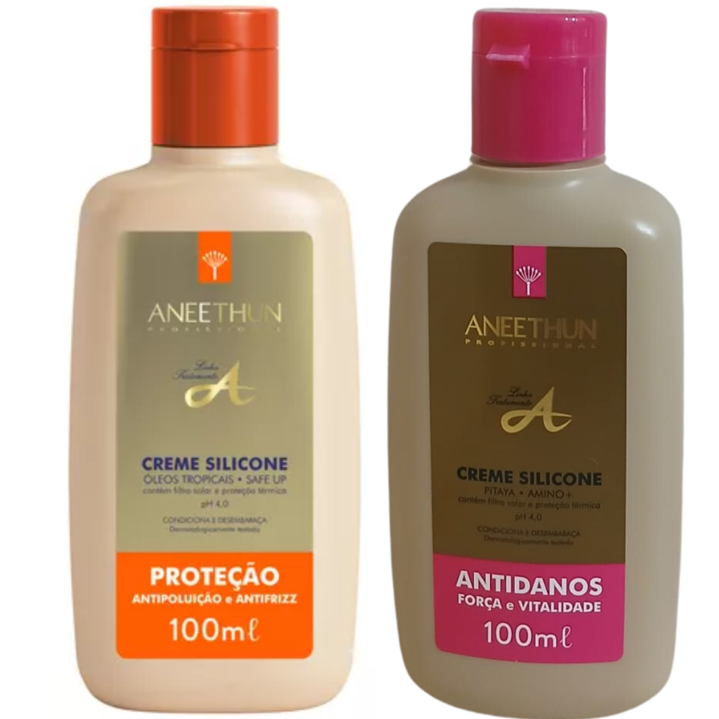 Kit Creme De Silicone Proteção E Antidanos Linha A Aneethun