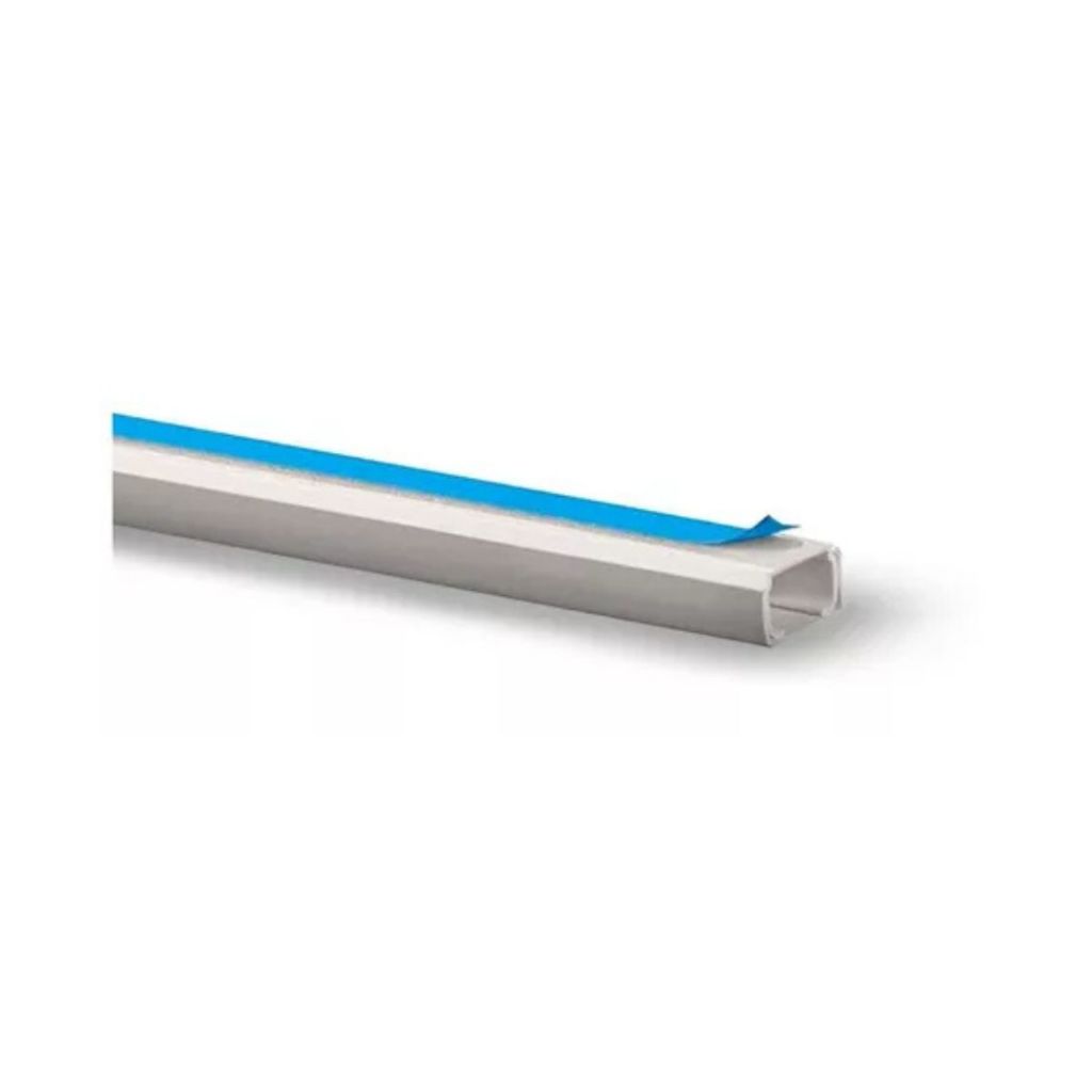 Canaleta Branca Pvc S/divisória 20x10 Esconde Fio 1m