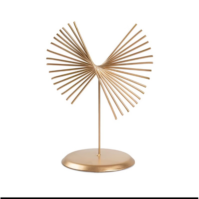 Escultura De Mesa Sala Enfeite De Ferro Dourado Decorativo Ouriço Decoração Casa