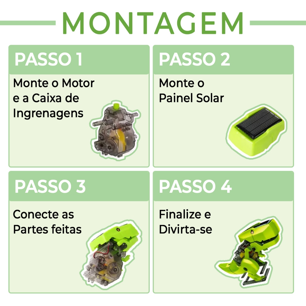 Kit 4 Em 1 Robótica Educacional Robô Energia Solar Brinquedo Infantil — imagem 2 de 2