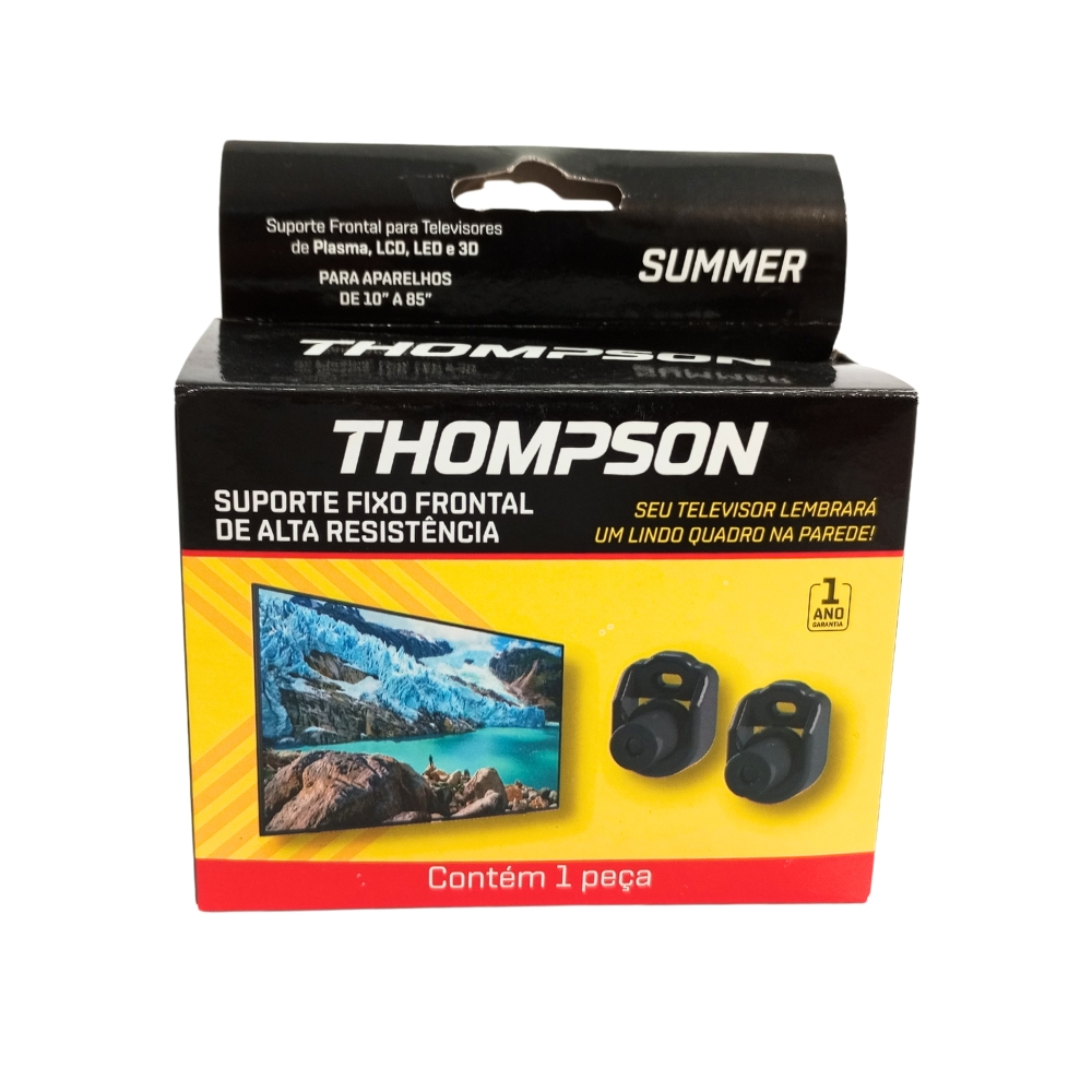 Suporte p/ TV Fixo- Smart TV, LED, LCD, plasma, 3D - de 32 42 43 50 até 85 Polegadas Thompson Summer