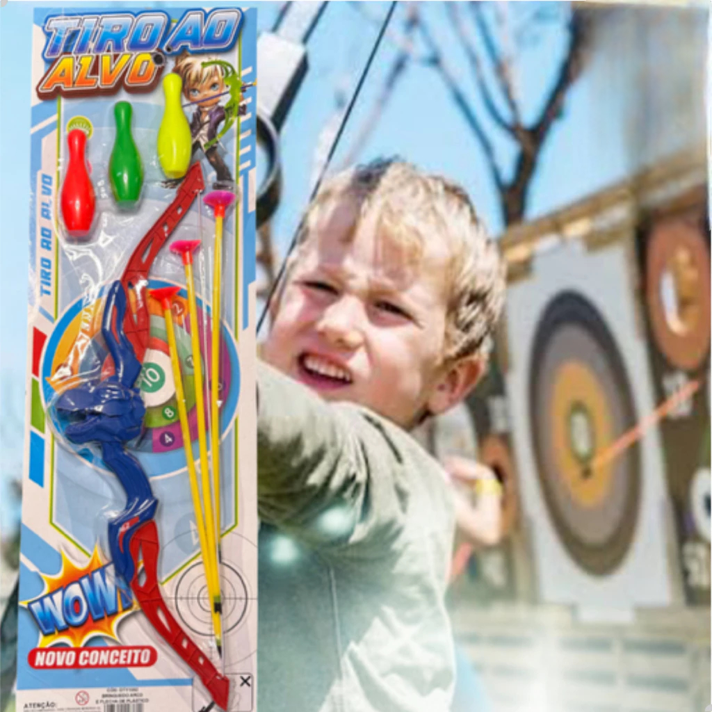 Brinquedo Arco e Flecha Menina Menino Brincadeira Criança