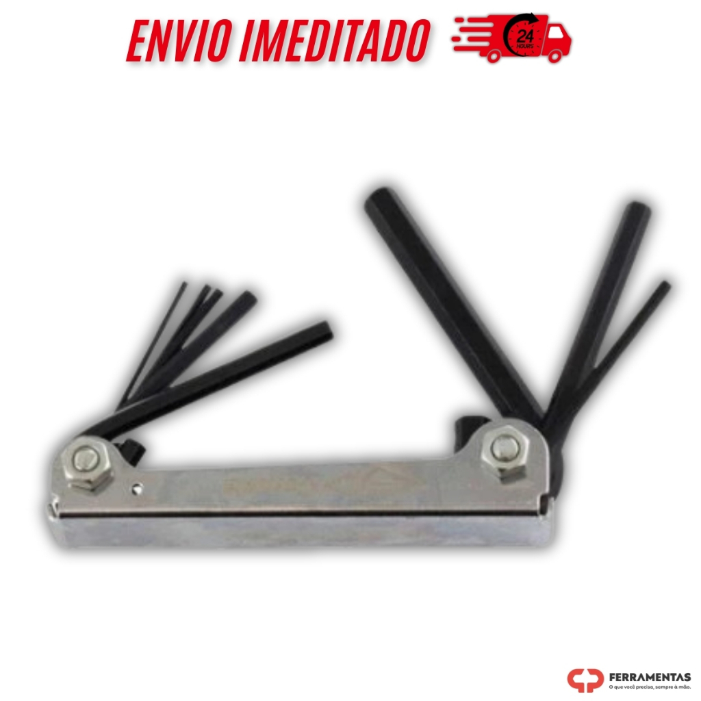 Jogo de Chaves Allen Tipo Canivete 1,5 a 8mm com 8 Peças - CORNETA