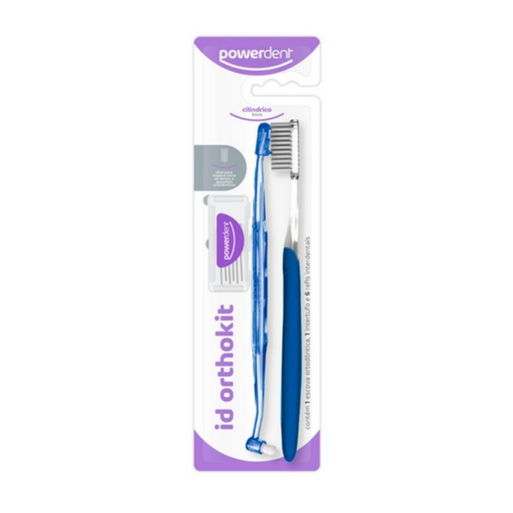 Escova Dental Id Orthokit Ortodôntico Cilíndrico - Powerdent