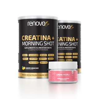 2 Potes Creatina + Morning Shot C/Creme Resveratrol-Renovabe em Oferta na Shopee