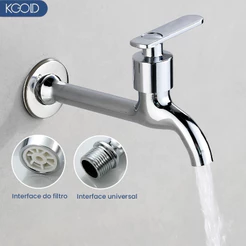 Torneiras de Bico PadrãoTanque De Metal Longa Para Jardim/ Maquina Lavar Parede Abs Cromado KGOLD