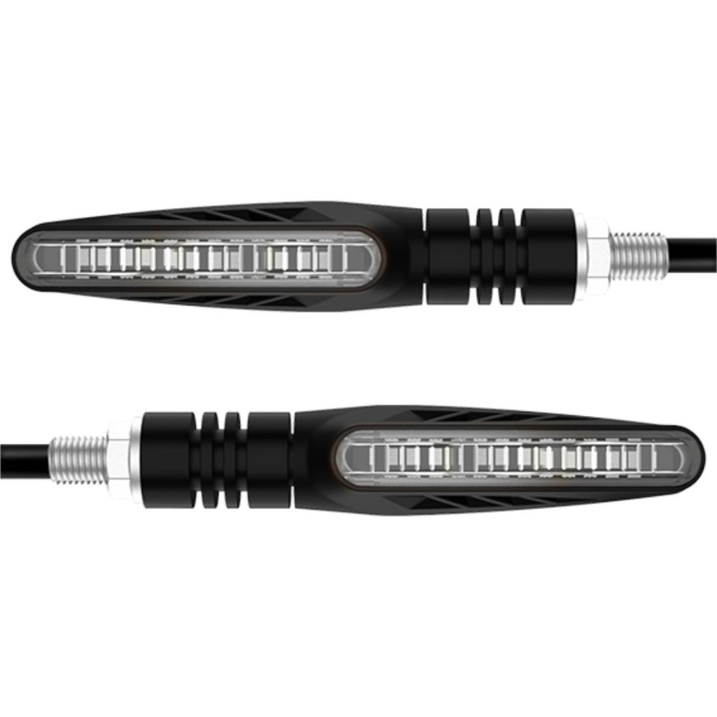 PISCA LED MINI PALITO BMW SLIM SEQUENCIAL PRETO PAR SETA STALLION UNIVERSAL PARAFUSO ROSCA 25 B