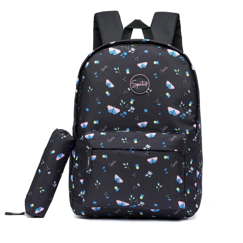 Kit Mochila Spector Escolar Feminina Resistente Estojo Borboleta em Oferta na Shopee
