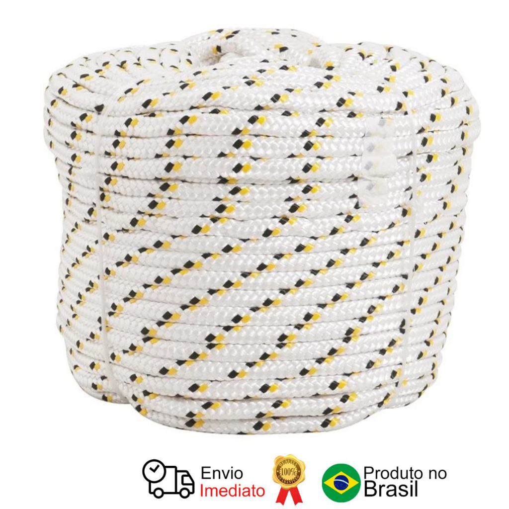 Corda Multifilamento Trançada 14mm x 50m Branca Vonder