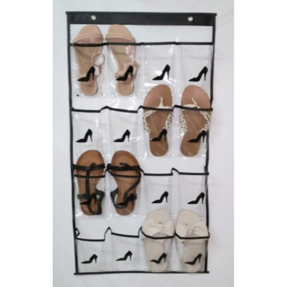 Sapateira Pendurável 08 Pares Em Pvc Transparente / Silk