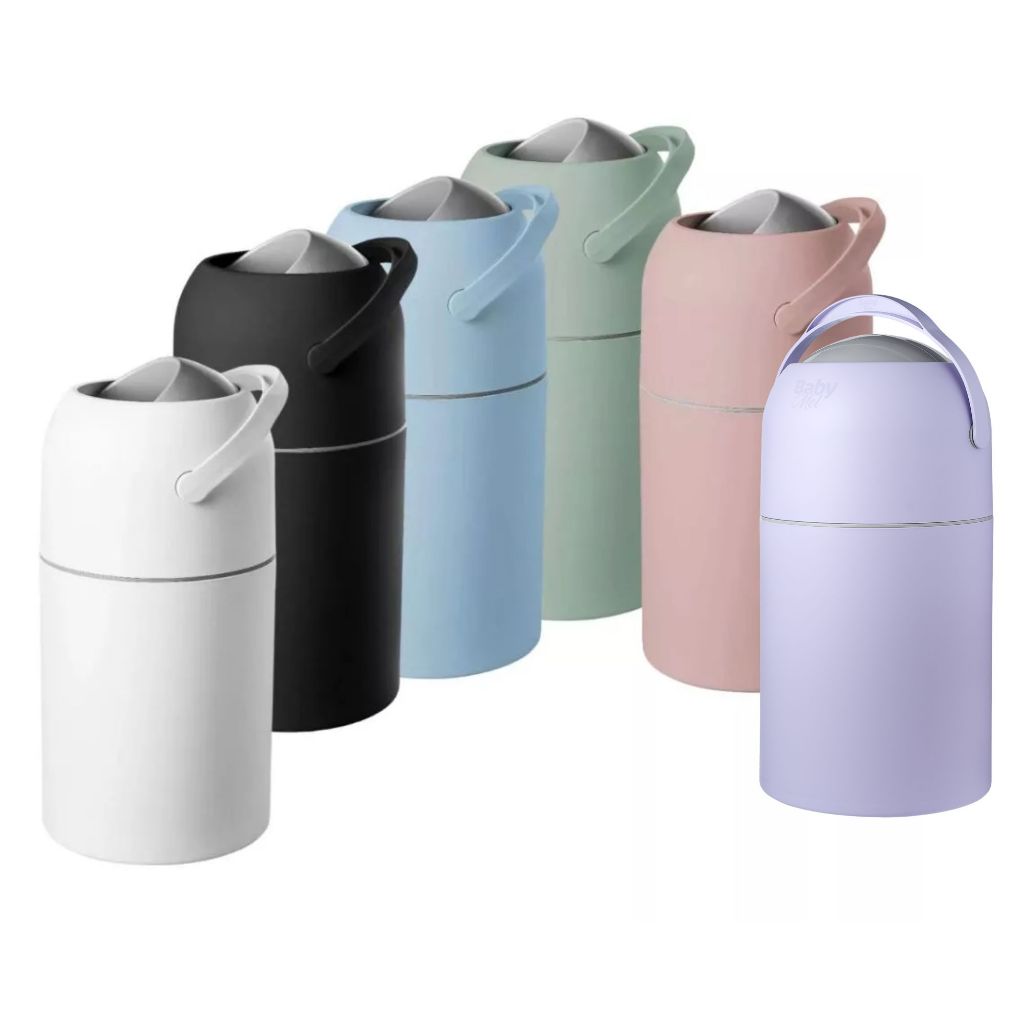 Lixeira Lixo Magico Anti Odor, antibacteriana Fraldas Bebê Branco, Rosa, Azul, Verde, Cinza, Preto, Lilás Baby Mel - Home & Living