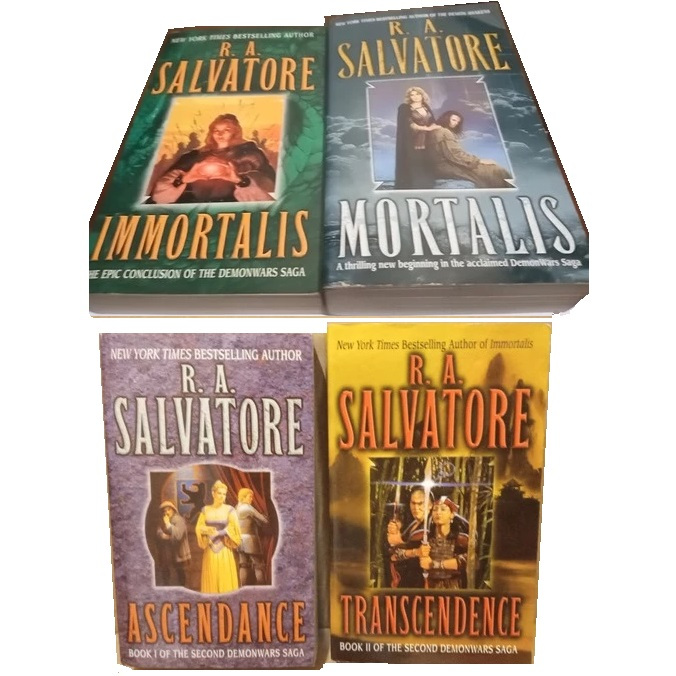 RPG Pocket Book R.A. Salvatore First & Second Demonwar Saga - 4 Volumes - Ascendance, Trancendance, Immortalis, Mortalis