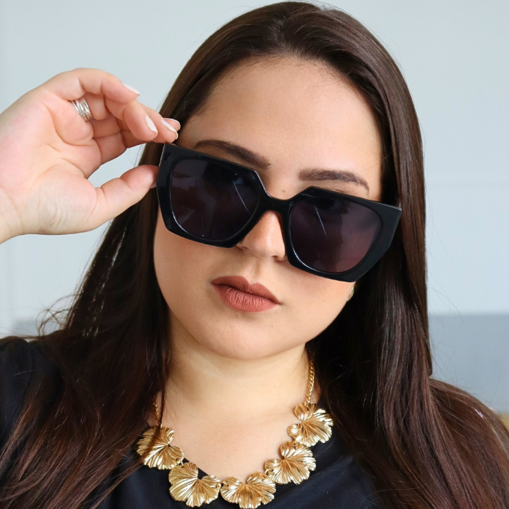 Óculos de Sol Ivy Gatinho Armação Premium Clássico Retrô Moda Blogueira Geométrico uv400 Feminino - Fashion Accessories