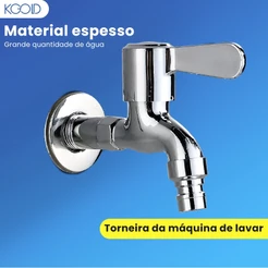 Torneira Jardim/Tanque Maquina Lavar Parede Abs Cromado