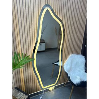 Espelho Orgânico Flame E06 150x60cm 170x70cm Com LED Jateado Branco Quente 3000k em Oferta na Shopee