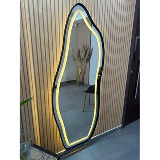 Espelho Flame Orgânico Moldura Metal Preto 150X60CM 170X70cm com LED Jateado Quarto Sala Banheiro em Oferta na Shopee