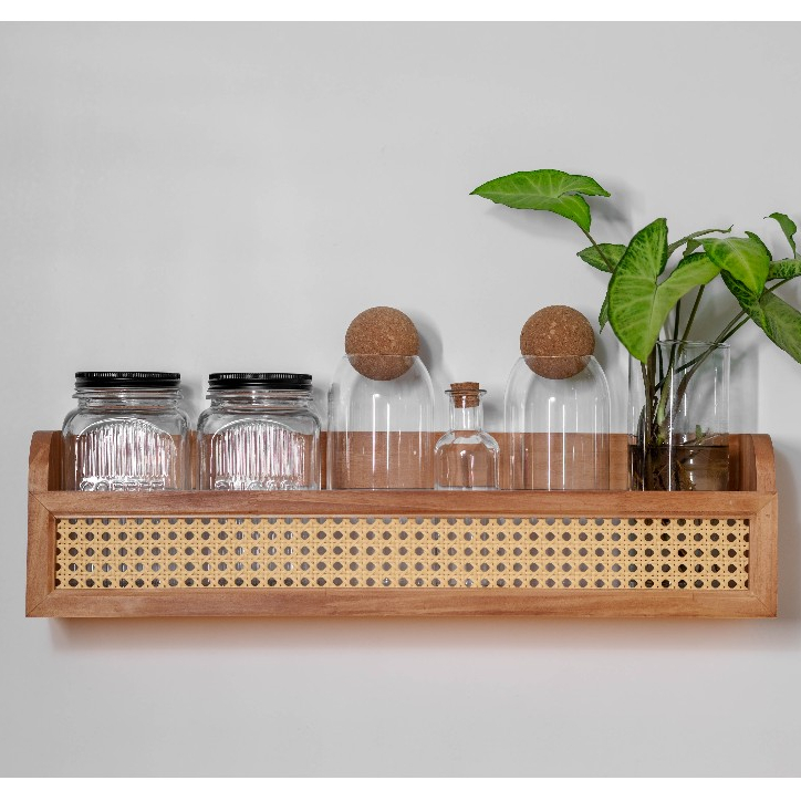 Prateleira palhinha decorativa para livros e multiuso em Oferta na Shopee