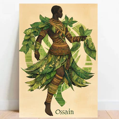 Quadro Placa decorativa Ossain Orixá Umbanda Candomblé Decorativo Oxalá 02