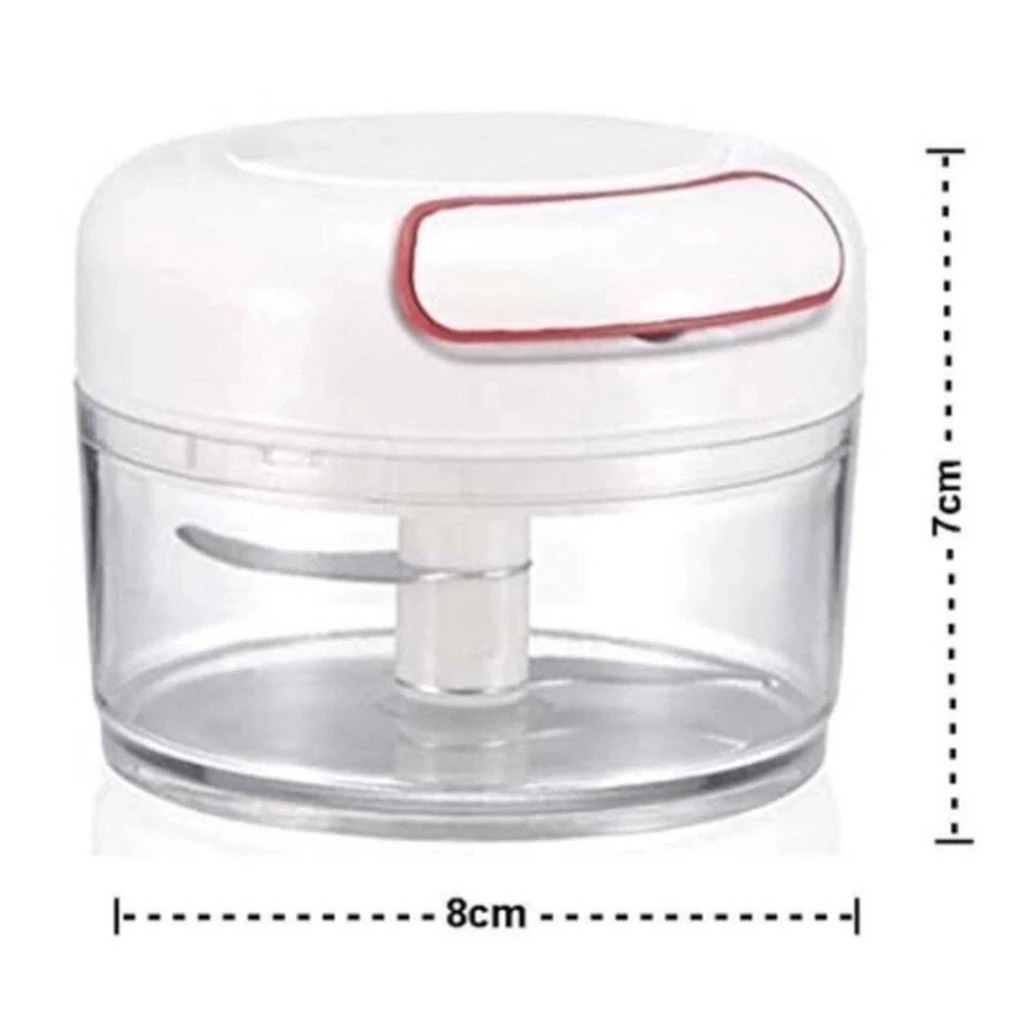 Mini Processador Alho Triturador Alimento Manual Lâminas De Inox Utensílio Cozinha 170ml - S&V