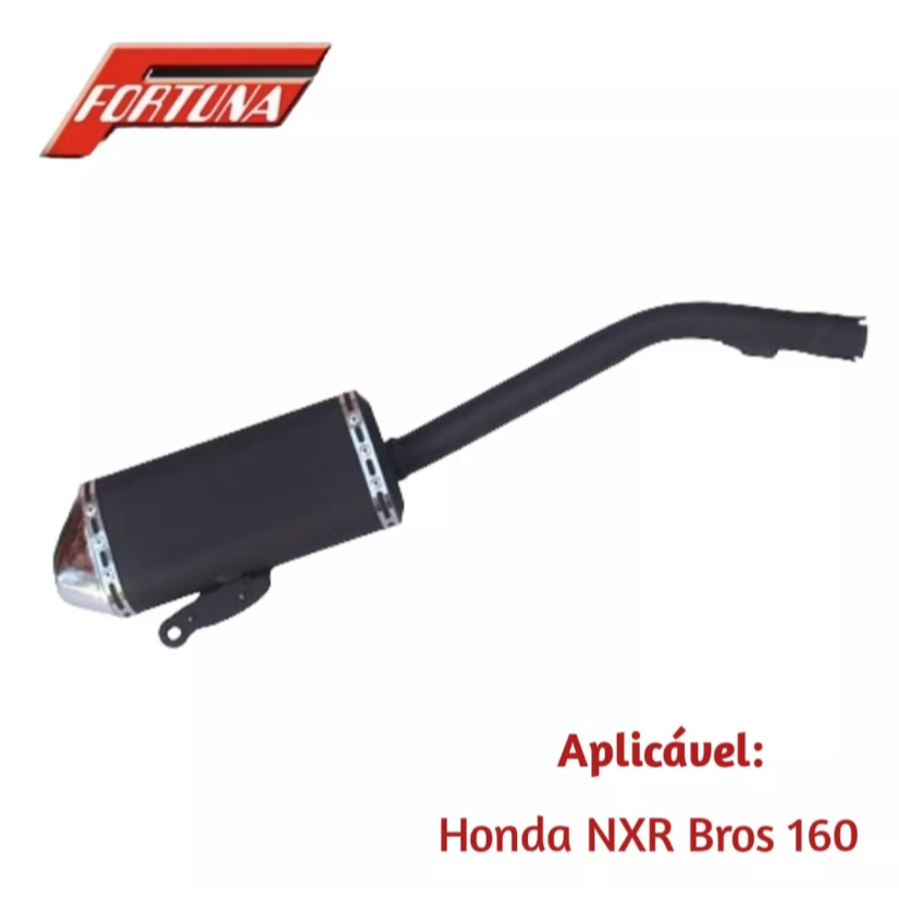 Escapamento Nxr Bros 160 Ano 2015 a 2024- Xre 190 Fortuna F1 Mini Tri Oval