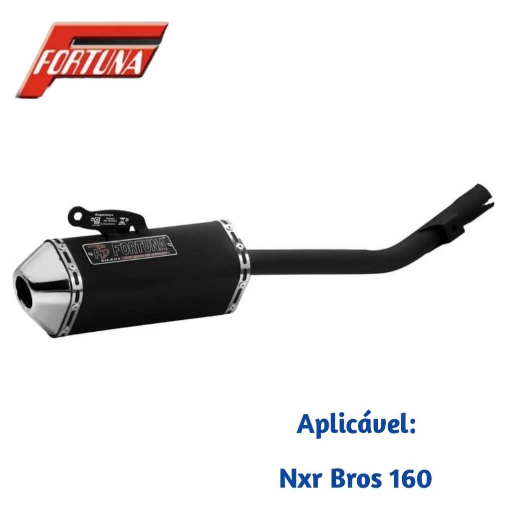 Escapamento Nxr Bros 160 Ano 2015 a 2024- Xre 190 Fortuna F1 Mini Tri Oval