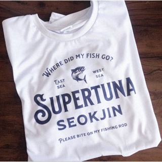 Camiseta Unissex 'SUPERTUNA' SeokJin BTS Vintage Aesthetic em Oferta na Shopee