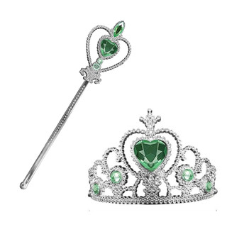 Coroa a Varinha Verde Fadas Conto de Fadas Princesas Festa Kit Beleza Enfeite