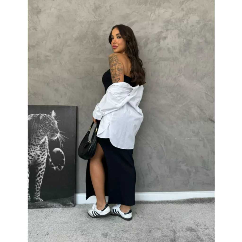 Vestido Feminino Midi Tomara que Caia Canelado Elegância E Conforto Em Um Único Vestido Tubinho