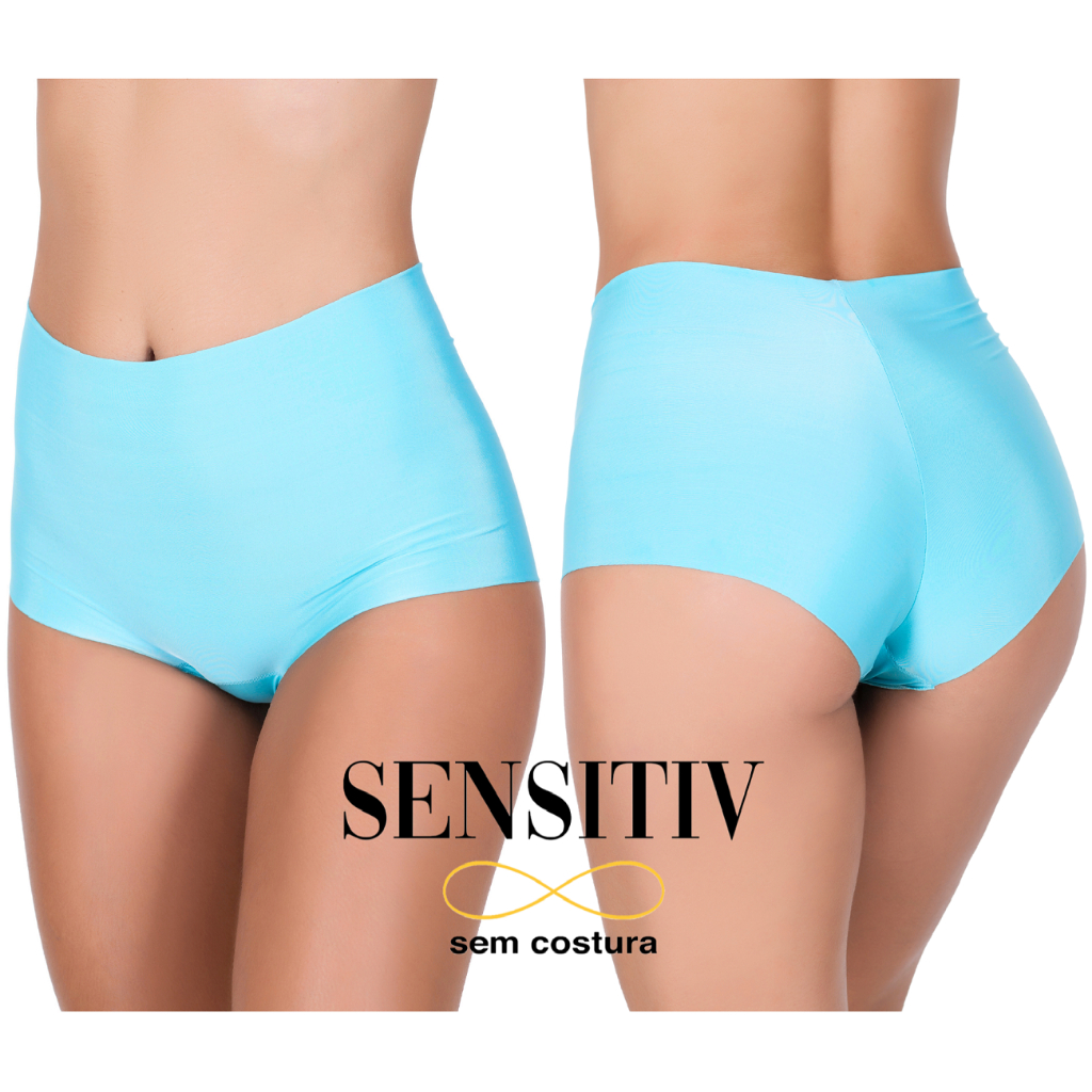 Kit calcinhas Boxer Feminina Sensitiv Sem Costura Corte Laser