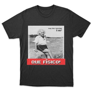 Camiseta Que Fisico Albert Einstein Meme Engraçada 100% Algodão Unissex em Oferta na Shopee