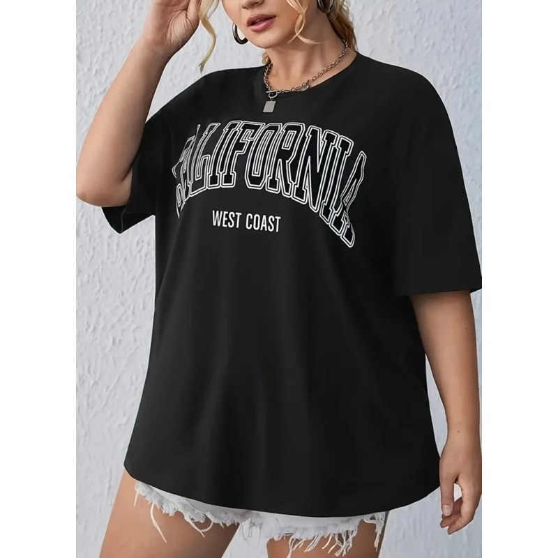 Camiseta Básica Estampas Letras Da Califórnia Unissex Confortável Promoção Envio Rápido