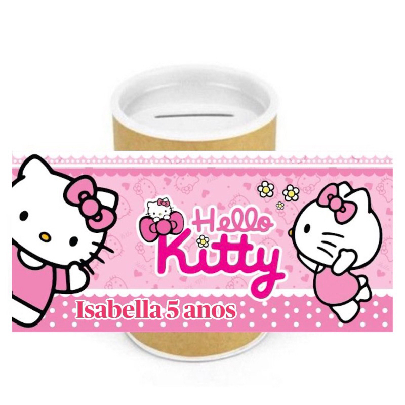 10 Cofrinho Personalizado Hello Kitty em Oferta na Shopee