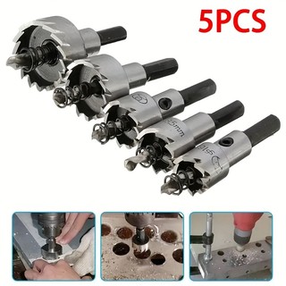 Kit 5 Brocas Serra Copo Fura Metal Aço 16/20/25/30/32mm