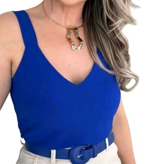Blusa Regata Feminina ALÇA LARGA Grossa Basica REGATA Duna