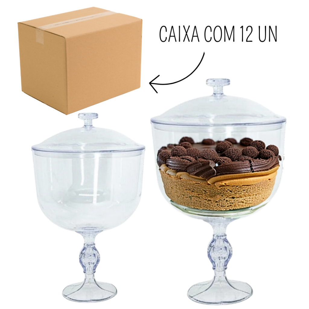 12 Taça Americana Sobremesa Exclusive 1250 L COM TAMPA - Lsc Toys em Oferta na Shopee