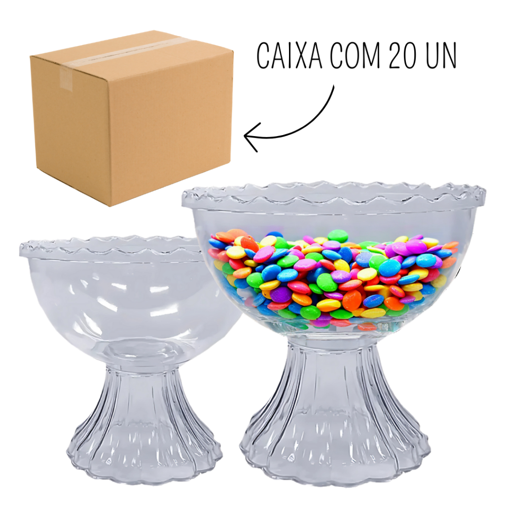 20 Taça Sobremesa 650 Ml Grega Baixa SEM TAMPA Acrílica - Lsc Toys em Oferta na Shopee
