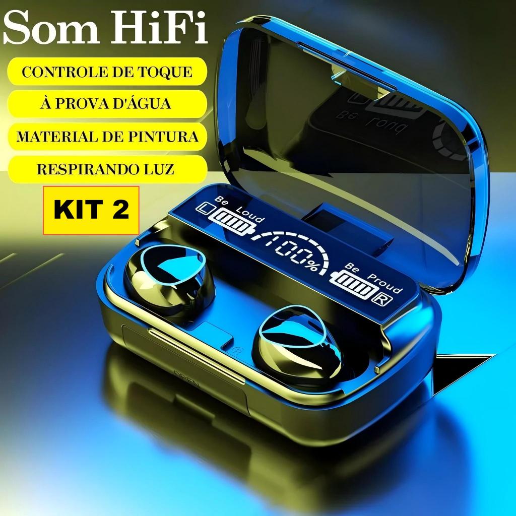 Fone De Ouvido Sem Fio bluetooth M10 Tws 5.3 Estéreo Com Pod Carregador em Oferta na Shopee
