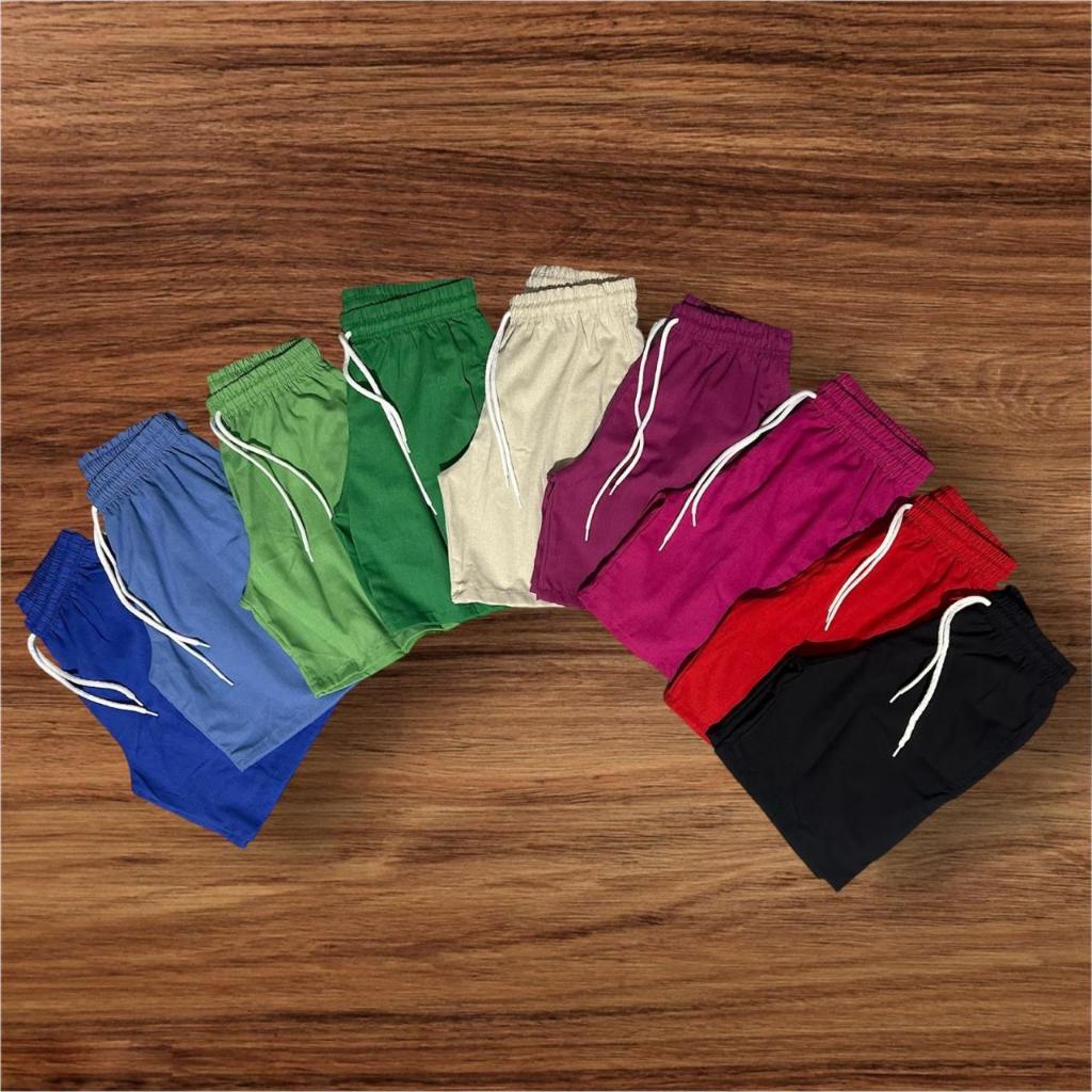 Short de linho Masculino (PREMIUM) lisa em Oferta na Shopee