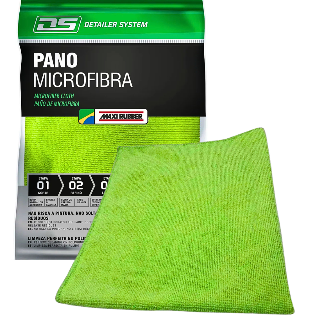 Pano De Microfibra 40x60 Verde Limpeza Polimento Maxi Rubber