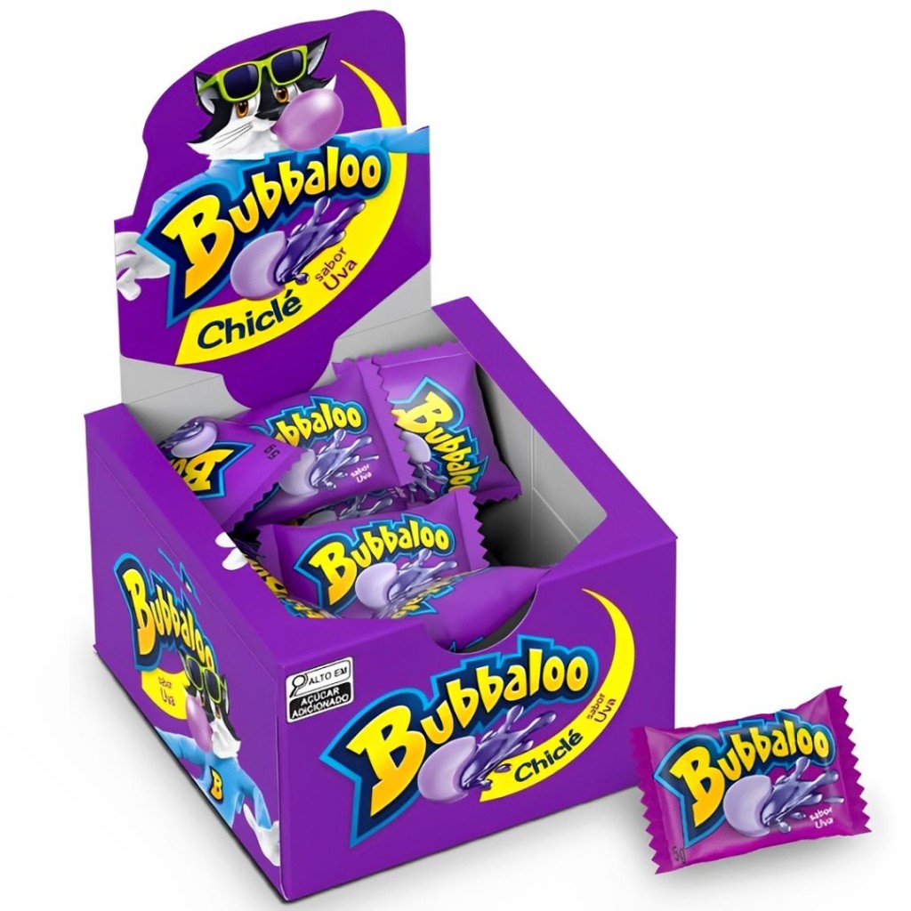 Chiclete Bubbaloo Uva C/60 Unidades Adams em Oferta na Shopee