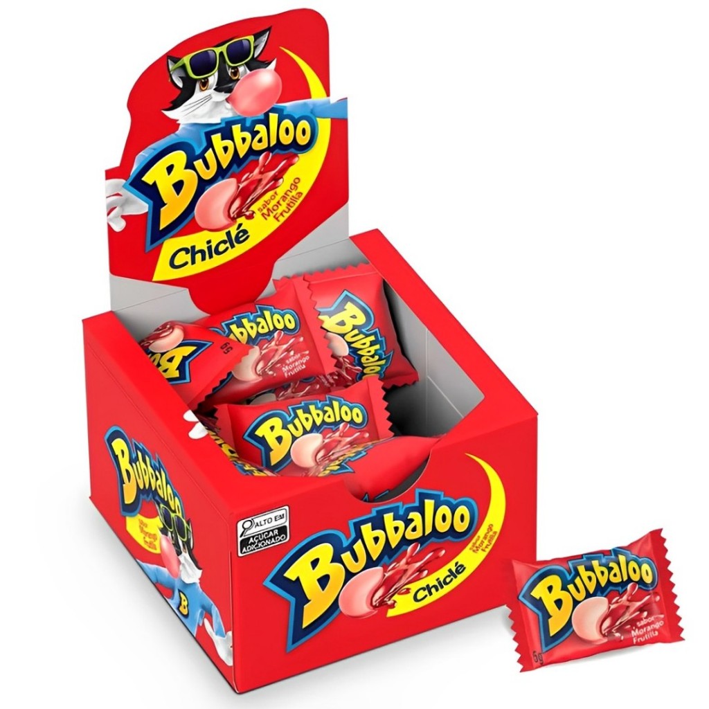 Chiclete Bubbaloo Morango C/60 Unidades Adams em Oferta na Shopee