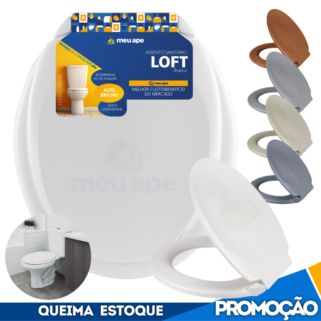 Assento Sanitário Tampa Vaso Oval Redondo Loft Deca Incepa Logasa Celite Icasa Lorenzetti