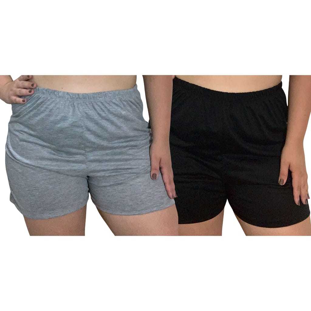 Kit 2 Short Pijama De Dormir Plus Size G1 até G4