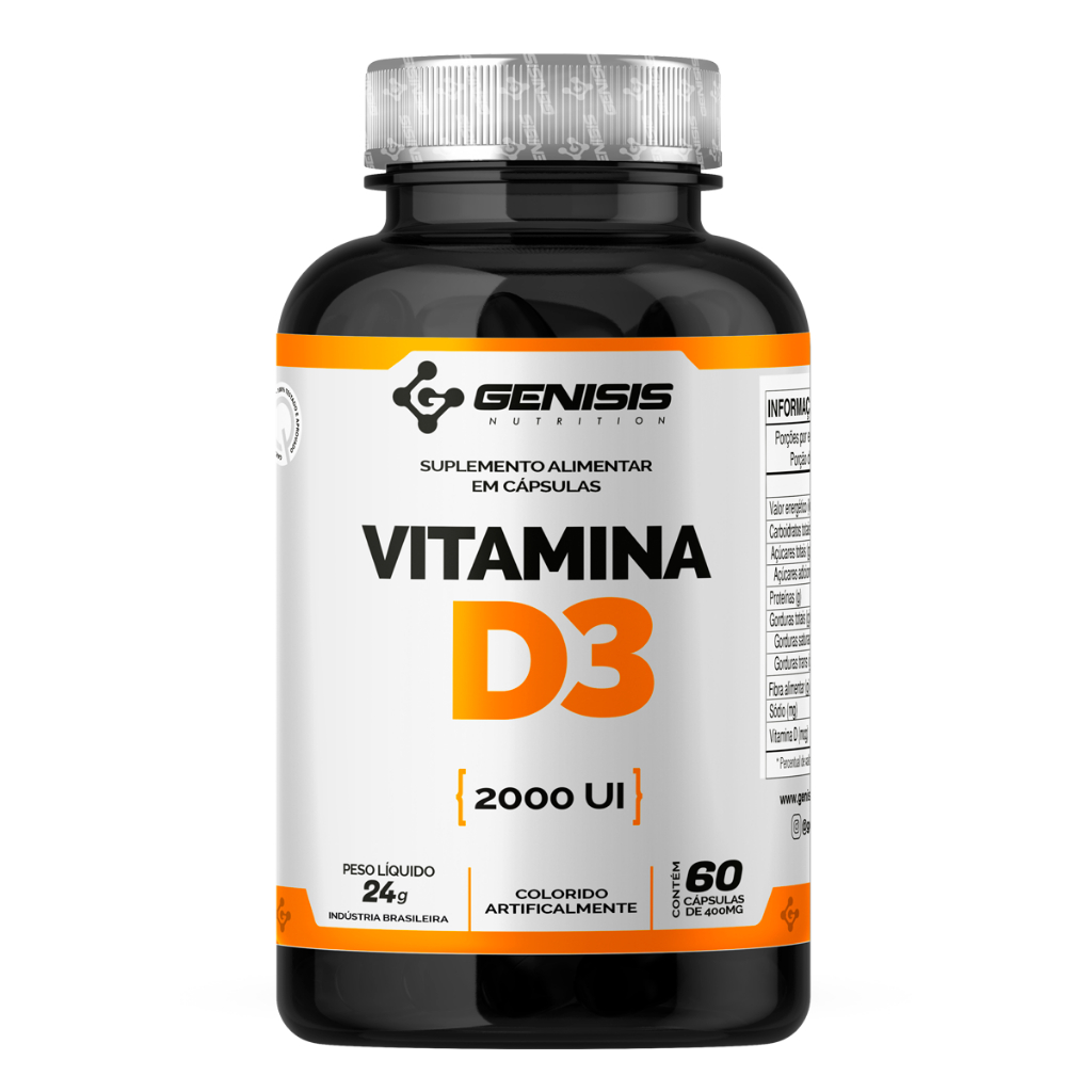 VITAMINA D - 60 CÁPSULAS - VITAMINA D3 - Genisis Nutrition