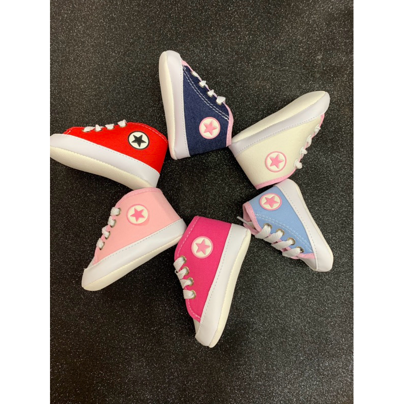 Sapatinho de bebê recém nascido - Tênis Star Feminino em Oferta na Shopee