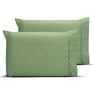 2 Fronhas com Ponto Palito 70cmx50cm Percal Flex 400 Fios Macio em Oferta na Shopee