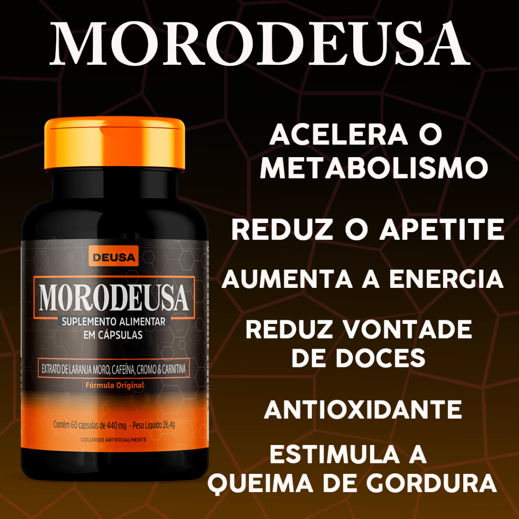 Kit 3 potes Laranja Moro Original + Cafeina + Picolinato De Cromo 60 Cápsulas MoroDeusa Morosil Premium Citrus Sinensis