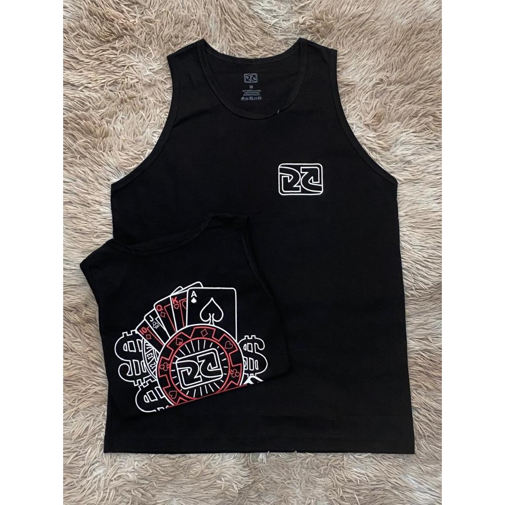 Camiseta Regata Algodão Malha Premium Estampa Cartas em Oferta na Shopee